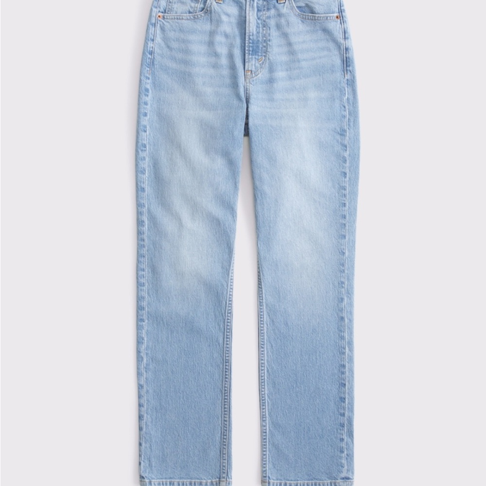 Abercrombie ultra high rise ankle straight jeans